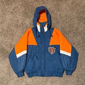 Chalk Line Vintage 90s Chicago Bears Hooded Puffer Starter Jacket Men’s Size XL